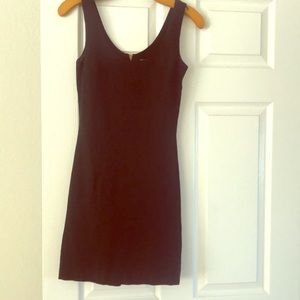 Fitted mini black dress